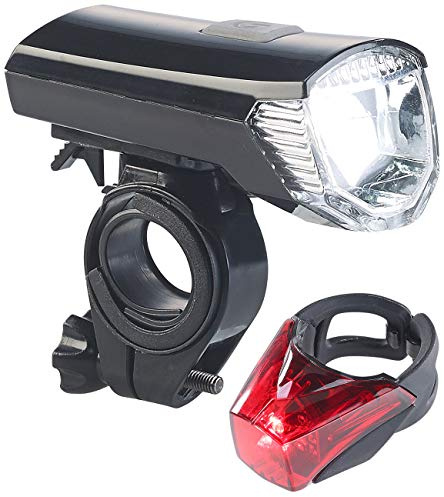 PEARL Fahrrad-Beleuchtung: Fahrrad-Akku-Front- & -Rücklicht mit Halterungen, USB-Ladung, IPX4 (Licht, Fahrradlicht Set)