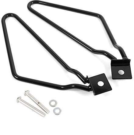 Support de Sacoches de Selle, 2x Supports de Montage de Sacoches de Moto Noir pour XL883/1200 HD1450/1584(noir) pour support sacoche cavaliere moto pour ecarteur bagages latéral moto,sacoche cavaliere