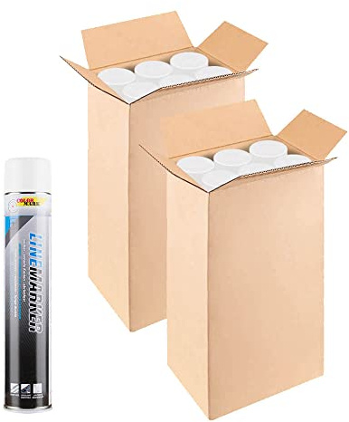 TMS PRO SHOP BIGPACK 12 x MOTIP DUPLI COLORMARK LINEMARKER, weiß, Bodenmarkierfarbe, 750 ml, Art.-Nr. 609321