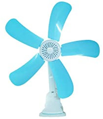 openspaceshop Mini ventilatore 5 pale con pinza snodabile da tavolo scrivania viaggio J599