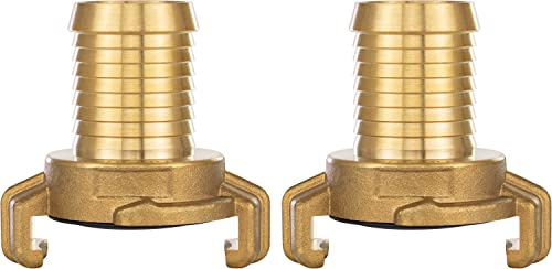 Poppstar 2x snabbkoppling mässing 1 tum (Geka-systemkoppling) slanganslutning för 25 mm slang-innerdiameter