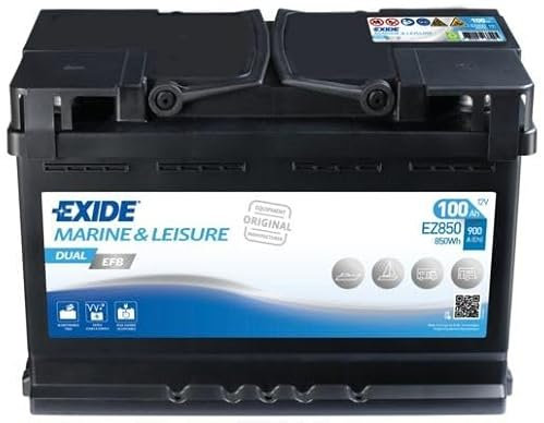 EXIDE Autobatterie 100Ah 12V 900A EFB EZ850 Dual EFB DIN/ISO L5 Starterbatterie