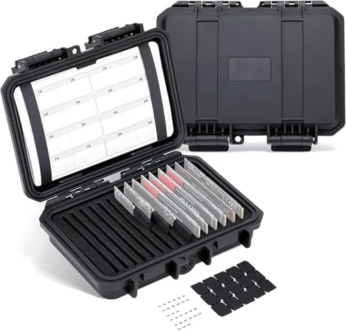 M.2 Boitier SSD NVMe Interne 15 Emplacements en Mousse EVA pour SSD M.2 2280/2260/2242/2230, Résistant à l'eau, avec 1 Carte d'index, 1 Autocollant Numéroté et 15 Pièces d'éponge carrées en EVA