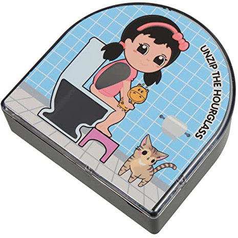 KICHOUSE Timer Sabbia Bagno 5 Minuti Timer Silenzioso Per Ragazzo Ragazza Decorazione Bagno Casa Ufficio Regalo Educativo