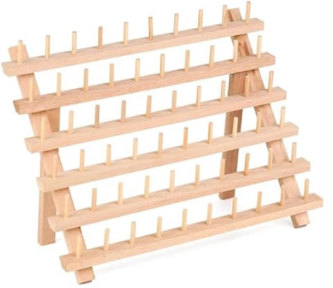 SKINPA Garnständer, Garnhalter-Organizer, Garnständer, Stickgarn-Organizer, Holz-Nähgarn-Aufbewahrungsbox, Spulengarnhalter, Stickerei-Klapprahmen(60 Column)