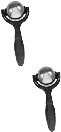 IWOWHERO 2stücke Metal Gesichtsroller Mit Gua Sha Werkzeug Handmassageroller Für Gesichts Und Augenmassage Tragbar Und Leicht Aus Hochwertigem Edelstahl Für Schönheitspflege Und