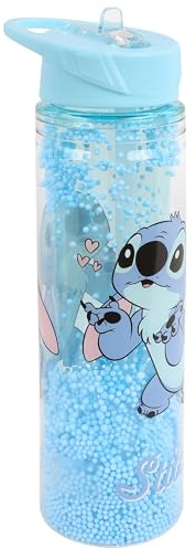 sarcia.eu Disney Stitch Bottiglia trasparente/straw/bottiglia d'acqua 550ml (B)