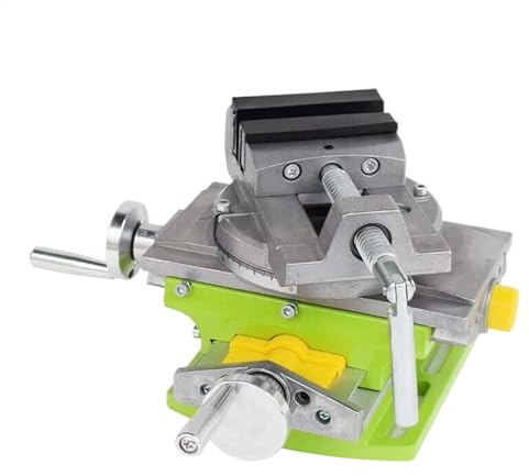Table Top Drill Press Vise, Crosses Slide Milling Vise Small, Heavy Duty Metal Bench Clamp for Milling, Woodworking Drilling Machine