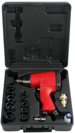 Milageto Llave de Impacto Neumática de 1/2 Pulgada, Herramienta para Uso Mecánico a 7000 RPM, Juego de Llaves de