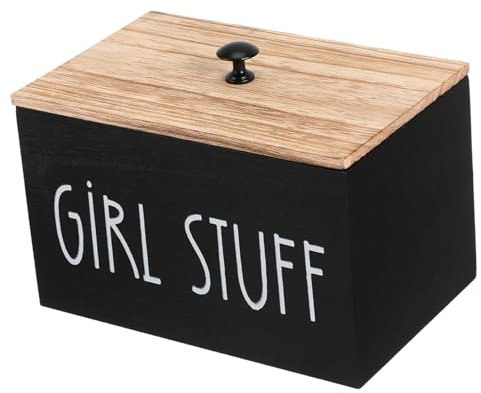 GLEAVI Tamponhalter-box Holz Aufbewahrungsbox Mit Deckel Für Damenhygieneprodukte Und Wattepadhalter Wäschekapselbox Wattestäbchenbehälter Für Badezimmer