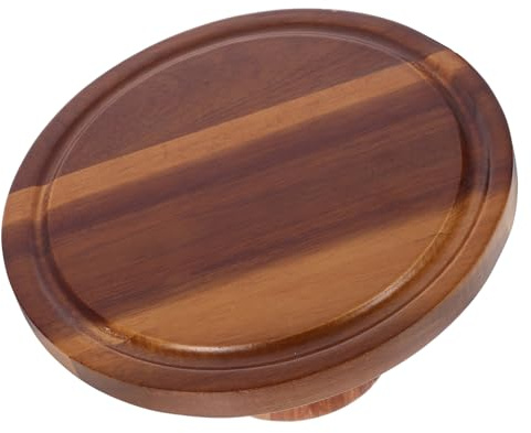 MALUGOGO Footed Wood Cake Stand with Thick Base Stable Wooden Cupcake Display Dessert Tray for Wedding Birthday Party Shower Anniversary Tea Party