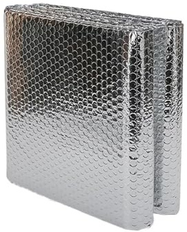 Rouleau Isolant Aluminisé Réflecteur de radiateur 60 cm x 5 m, film réfléchissant la chaleur, longueur , en aluminium avec autocollant