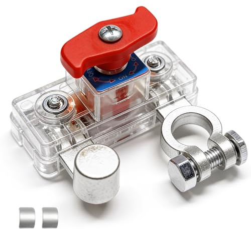 TZEKING Bilbatteri frånkopplingsbrytare, stabil överföring, 100 A 12 V – 48 V, tät klämmekanism, frånkopplingsbrytare vattentät, batteribrytare, för bil motorcykel marin båt husvagn