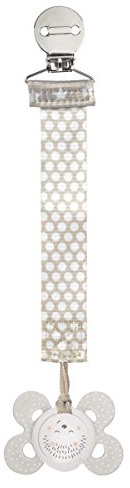 Chicco Clip Fashion - Cadena portachupetes, gris