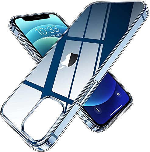 Syncwire Hülle für iPhone 12 Mini 5.4 - Transparent Kratzfest Schutzhülle, Fallschutz Silikon Handyhülle mit Robuster Harte-PC Rückseite, Anti-Gelb & Fallschutz
