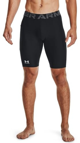 Under Armour HeatGear Armour Short Long pour Homme Noir (001)/Pitch Gris, 3X-Large Tall, Noir (001) / Gris, 3XL Longeur