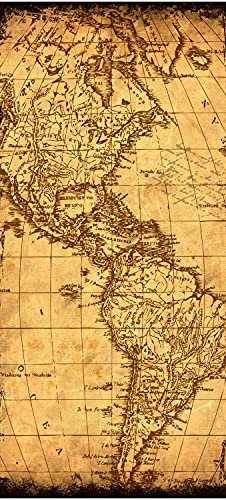 wandmotiv24 Türtapete alte Karte von Amerika, Vintage, Retro 70 x 200cm (B x H) - Dekorfolie selbstklebend Sticker für Türen, Türfolie, Aufkleber, M1316