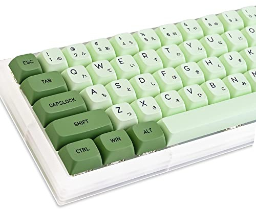 GTSP XDA Profile Japanische Tastenkappen 60 Prozent PBT 122 Tasten Grün Tastenkappen Set für Cherry MX Covers Tenkeyless 60% 65% Gaming Keyboard (Matcha)
