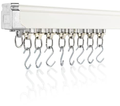 Set di Binari per Tende da Soffitto, 4 m - Sistema per Divisori, Privacy e Doccia - Binario per Soggiorno