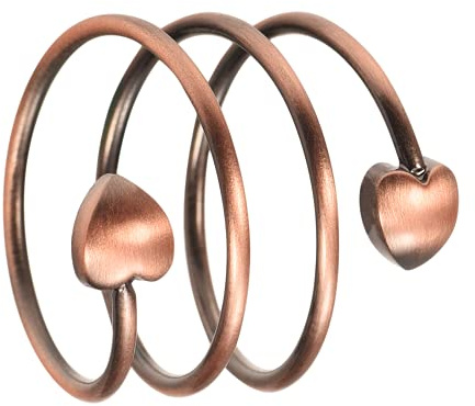 Magnetiskt fält kvinnors kopparring, ren koppar hjärtformad damring, Koppar