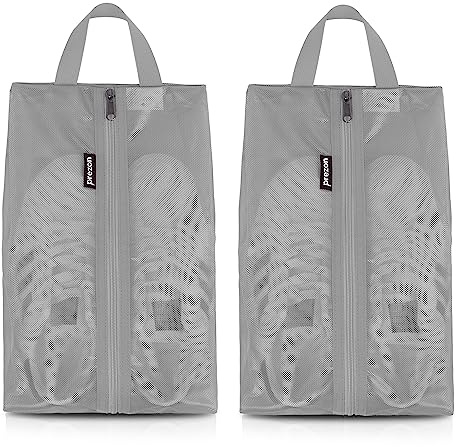 Prezon Bolsa para Zapatos de Viaje, Malla de TPU Resistente al Agua, Cremallera YKK Resistente, Bolsa de Zapatos Antimanchas, Organizador de Zapatos con Cremallera para Viajes o Almacenamiento
