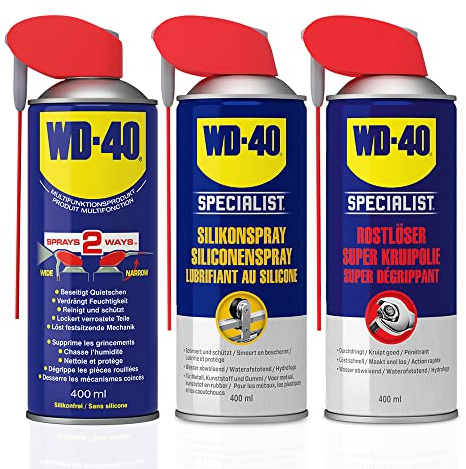 WD-40 Spezialist SET Multifunktionsprodukt 400ml + Silikonspray 400ml + Rostlöser 400ml