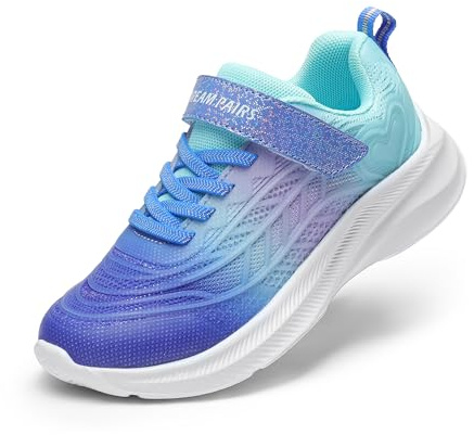 DREAM PAIRS sneakers barn sportskor flickor, Marin lila blå, 33.5 EU