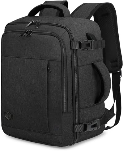 VANKEV Zaino Ryanair 40x20x25 Zaino da Viaggio Aereo Bagaglio a Mano Donna Uomo 20L per Voli Porta PC 14 Pollici per Scuola e Lavoro Trekking grigio scuro