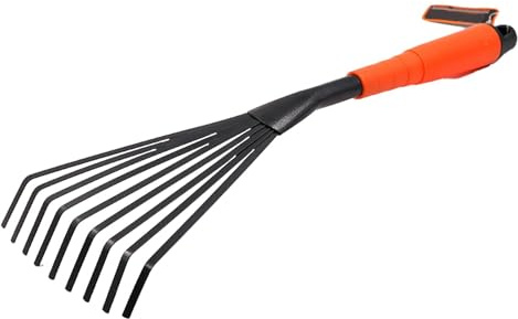 Rastrello a mano per giardino, rastrello da giardino - rastrelli a mano in acciaio strumento per aiuole da giardino, grucce di foglie per coltivare, spalmare pacciamatura