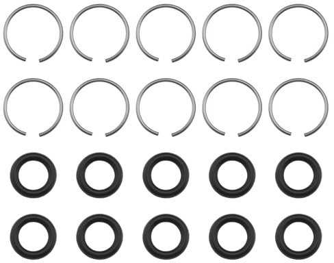 ECSiNG 10 Sätze Schlagschrauber-Halteringe Schraubenschlüsselring Ersatzringklemme mit O-Ring Kompatibel mit 3/8 Zoll Schlagschraubern