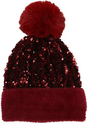SRZYMJ Wintermütze Herren Damen Rot Wollmütze Strickmütze lustig als Geschenk für Freund, Mann und Männer oder Freundin, Frau - Kappe, Mütze Strickmützen Für Männer Wollmütze Laufmützen Winter Hat