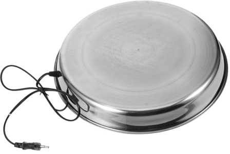 BESPORTBLE Geflügel Heizplatte Aus Edelstahl Automatische Temperaturregelung 38cm Beheizte Basis Für Tränken Winter Geflügelversorgung Bauernhof