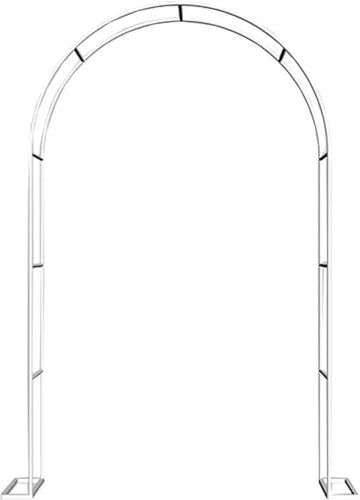 Treillis en métal blanc pour arche de jardin 3 m de hauteur, tonnelle décorative pour plantes grimpantes, support de plantes, décoration d'arche