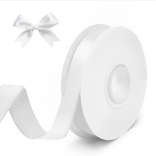 Geschenkband 10mm, 22M, Satinband, Ballonband, Stoff, dicke Bänder zum Basteln, Geburtstag, Muttertag, Vatertag, Weihnachten, Valentinstag, Hochzeit, Party, Verlobung