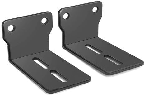 Enwye 2 Pack Universal Sound Bar Wall Brackets Works for Long Strip Speakers Audio Wall Shelf Sound Bar Mounts
