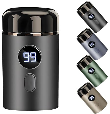 SaveEdge Technology, IPX7 Impermeabile per Viso Corpo e Parti Intime, Rasoio Elettrico Uomo Mini Portatile, Wet & Dry USB Ricaricabile, Tecnologia Anti-Taglio, 60 Minuti Autonomia (Grigio)