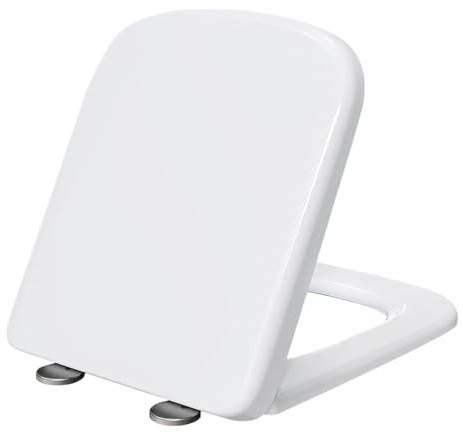 DXZXDJIU Sedile WC con Chiusura Ammortizzata, Copertura Morbida for WC Quadrata Copertura Morbida for WC Copertura Resistente for WC con Cerniera Regolabile for WC Standard(34 * 45cm)