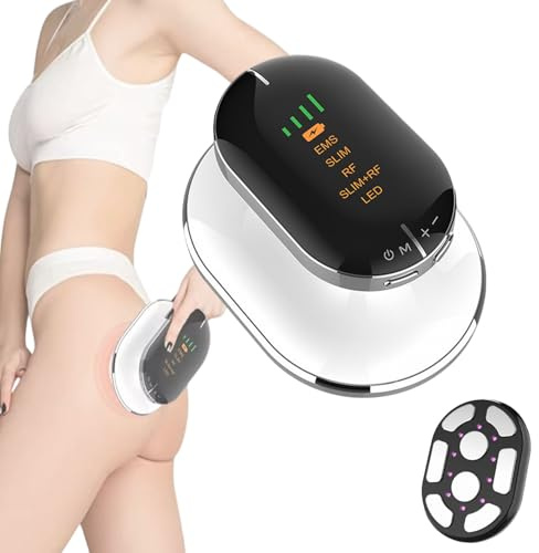 Dispositivo Radiofrequenza Cellulite, Macchina Dimagrante Corpo, Apparecchio PF Radiofrequenza Ems Con Led a 4 Colori Light Wave e 4 Modalità Rassodante Tonificante Corpo Braccia Glutei Addominale