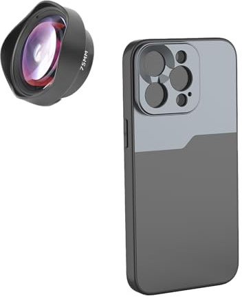 TEHAOUU Phone Case & 75mm Macro Lens Combo Compatible with iPhone 16/17 Series, 17mm Thread Protective Cover & Mobile Macro Photography Accessory (15 Pro Max)