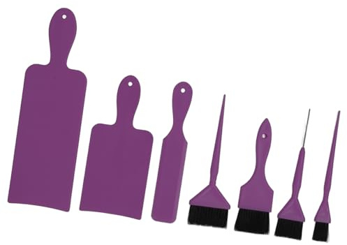 ZJchao Set, Planche de Balayage 7 Pièces Ensemble d'outils de Teinture pour Cheveux Kit de Pinceaux de Coloration pour Planche de Balayage pour Mèches Professionnelles et Application de Couleur -