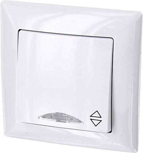 Unterputz Wechselschalter, LED, All-in-One, Serie G1 reinweiß