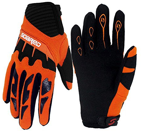 Gtopart 50g Guantes de Ciclismo Niños para Motociclista Bici Bicicleta Verano (Naranja, S)