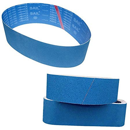 12 pezzi Nastro abrasivo in metallo 100 x 915 mm.ogni 2 pezzi di grana (60, 80, 100, 120, 240, 320) per levigatrici a nastro nastri abrasivi, affilatura, rimozione della ruggine-FEIHU