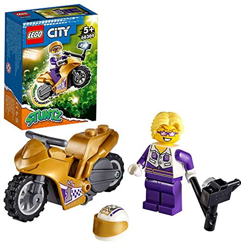 LEGO 60309 City Stuntz Selfiestuntcykel Byggsats med Leksaksmotorcykel och Selfie Stick för Barn 5+