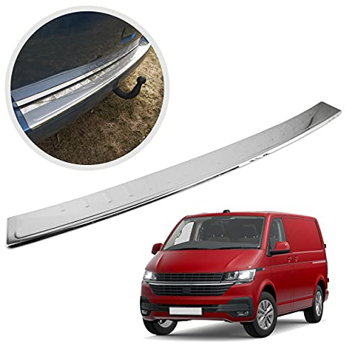 CHROMEMASTER | Ladekantenschutz Stoßstangenschutz | Kompatibel mit VW T6.1 2019-2021; Edelstahl Poliert/Chrom; Unsere Lackschutzleiste Sichert den Heckstoßfänger vor Kratzern Und Beschädigung ab
