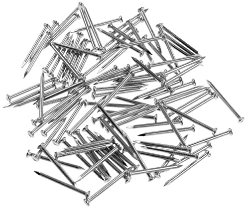 OMOTOOL Kit surtido de clavos de acero de ladrillo (100 piezas) Clavo de pared de hormigón galvanizado para colgar cuadros y carpintería, traje para paneles de yeso y pino (3 cm)