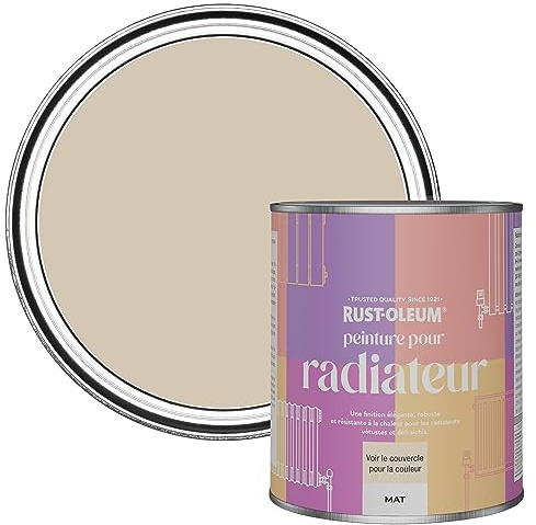 Rust-Oleum, beige Heizkörperfarbe, hitzebeständig, geruchsarm in Matt Finish - Karamell 750ML
