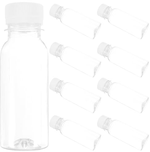 Operitacx Bottiglie Trasparenti Da 3.4Oz Per Latte E Succo Con Tappo Sigillato Riutilizzabili Contenitori Per Bevande Casa E Viaggio