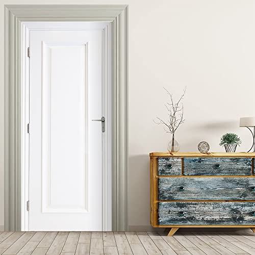 VIRANDA Türtapete Selbstklebend Türposter - Holztür- Türaufkleber 3D Türklebefolie 77x200cm