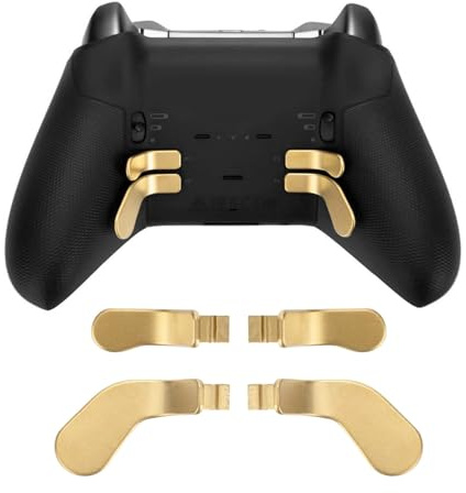 Game Controller Paddle 4-teiliges Set, Edelstahl Controller Paddles Ersatzteile für One Controller Serie 2 Modell 1797 (Gold)